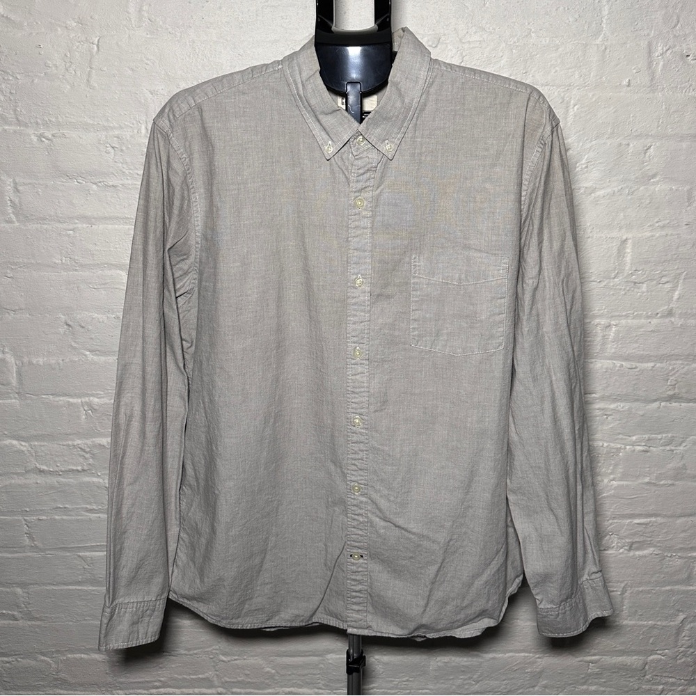 Gap Gray Button Down Slim Fit Shirt - image 1